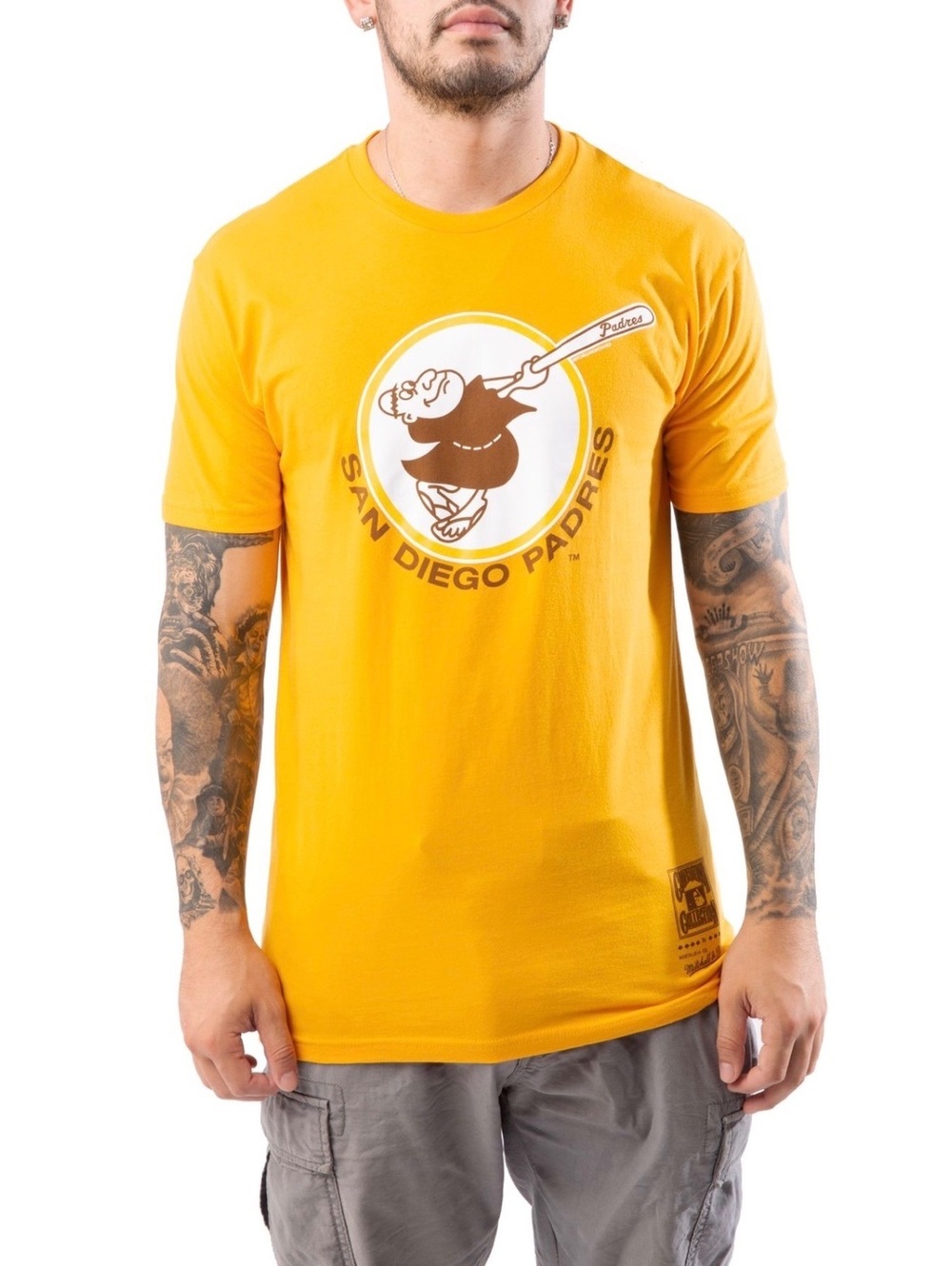 NWT Mitchell & Ness San Diego Padre Tee in Yellow size XL